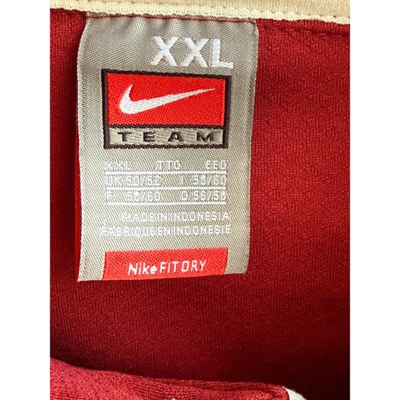 Nike Dri-Fit OU Oklahoma Sooners Red White Polo Shirt Men's XXL Large - Picture 3 of 11